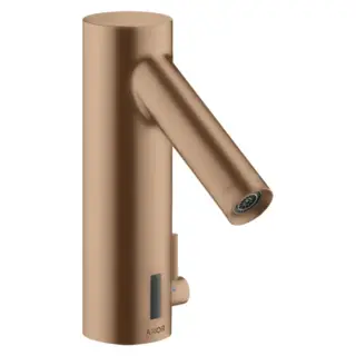 Axor Starck Смеситель для раковины электронный без донного клапана, цвет: шлифованное розовое золото 10101310