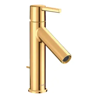 Axor Starck Смеситель для раковины на 1 отверстие с донным клапаном, цвет: полированное золото 10001990