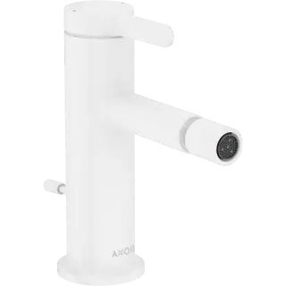 Axor One Смеситель для биде, однорычажный с донным клапаном, цвет: матовый белый 48210700