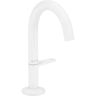 Axor One Смеситель для раковины высокий на 1 отверстие с донным клапаном, цвет: матовый белый 48010700