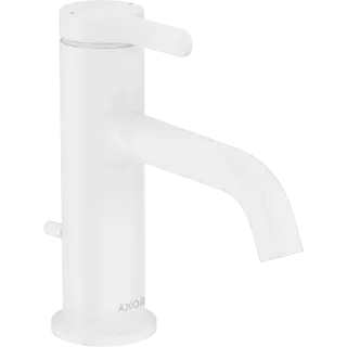 Axor One Смеситель для раковины однорычажный на 1 отверстие с донным клапаном, цвет: матовый белый 48000700