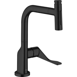 Axor Citterio Смеситель для кухни с выдвижным изливом, однорычажный, цвет: матовый черный 39863670