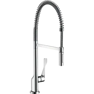 Axor Citterio Смеситель для кухни с гибким изливом, однорычажный, 2 типа струи, цвет: нерж. сталь 39842800
