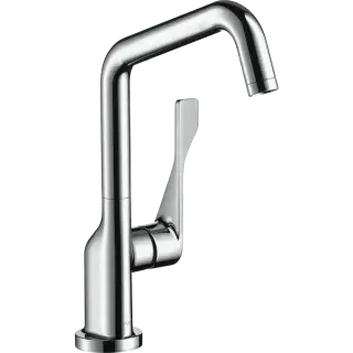 Axor Citterio Смеситель для кухни с поворотным изливом, однорычажный, цвет: шлифованный черный хром 39853340