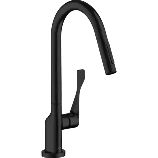 Axor Citterio Смеситель для кухни с выдвижным изливом, однорычажный, цвет: матовый черный 39832670