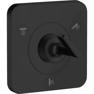 Axor Citterio E Запорный/переключающий вентиль Trio/Quattro, внешняя часть, цвет: матовый черный 36772670