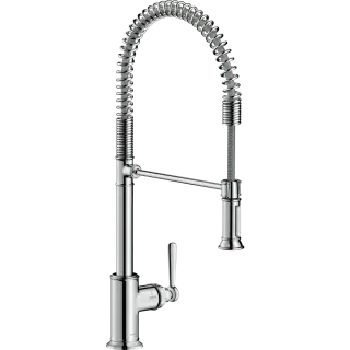 Axor Montreux Смеситель для кухни с гибким изливом, однорычажный, 2 типа струи, цвет: нерж. сталь 16585800