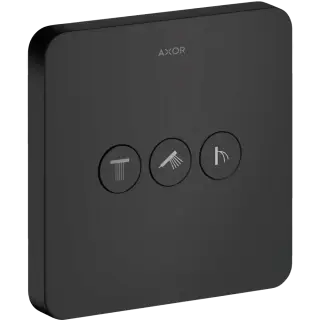 Axor Shower Select Переключатель потоков, 3 потребителя, внешняя часть, цвет: матовый черный 36773670