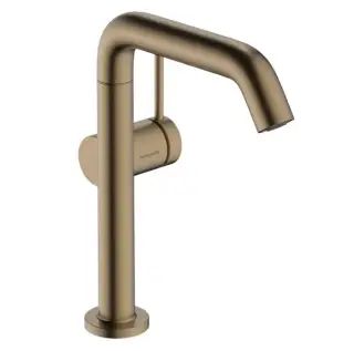 Hansgrohe Tecturis S Смеситель для раковины, высокий, с донным клапаном, цвет: шлифованная бронза 73360140
