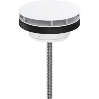 Hansgrohe Донный клапан с фиксированной крышкой, для раковины, универ., цвет: белый матовый 50001700