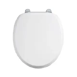 Burlington Savoy Крышка-сиденье для унитаза, без микролифта, крепление хром, цвет: белый глянцевый RS60