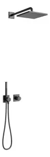 Keuco Ixmo Душевой комплект с термостатом на 2 потребителя, цвет: черный матовый 59602 370002
