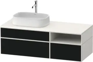 Duravit Zencha Тумба под рак. 130x55x44,2h см, цвет: черное стекло/белый супермат. ZE4828063840000