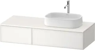 Duravit Zencha Тумба под рак. 130x55x28,1h см, цвет: белое стекло/белый супермат. ZE4817064840000