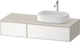 Duravit Zencha Тумба 130x55x28,1h см, цвет: белое стекло/cеро-коричн. супермат. ZE4817064830000