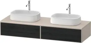 Duravit Zencha Тумба 160x55x28,1h см, цвет: дуб черный/серо-коричн. супермат. ZE4815B16830000
