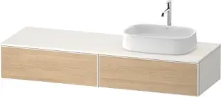 Duravit Zencha Тумба под раковину 160x55x28,1h см, цвет: дуб натур./белый супермат. ZE4814R30840000