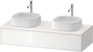Duravit Zencha Тумба под рак. 130x55x28,1h см, цвет: белое стекло/белый супермат. ZE4813B64840000