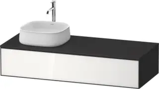 Duravit Zencha Тумба под рак. 130x55x28,1h см, цвет: белое стекло/графит супермат. ZE4812L64800000