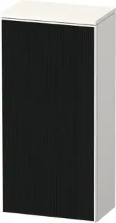 Duravit Zencha Шкаф подвесной 40х24х81,9h см, цвет: черное стекло/белый суперматовый ZE1350L63840000