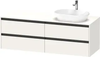 Duravit Ketho.2 Тумба под раковину справа 160x55x56,8h см, цвет: белый супермат. K24899R84840000