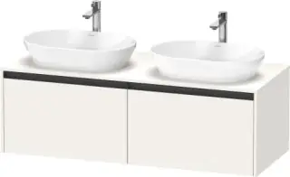 Duravit Ketho.2 Тумба под две раковины 140x55x45,9h см, цвет: белый супермат. K24888B84840000