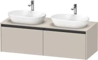 Duravit Ketho.2 Тумба под две раковины 140x55x45,9h см, цвет: серо-коричневый мат. K24888B91910000