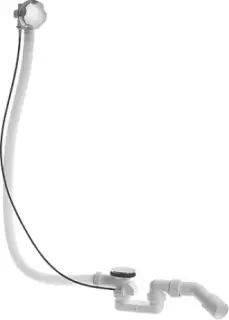 Duravit D-Code Комплект слива-перелива удлиненный для ванны, цвет: белый/хром 790226000001000