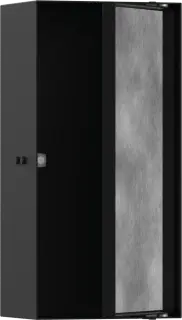 Hansgrohe XtraStoris Rock Полка в нишу встраиваемая 30х14х30h см, с дверью, цвет: матовый черный 56082670