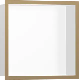 Hansgrohe XtraStoris Полка-короб встраиваемая 30х10х30h см, цвет: белый/бронза 56099140