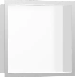 Hansgrohe XtraStoris Полка-короб встраиваемая 30х10х30h см, цвет: белый/нержавеющая сталь 56099800