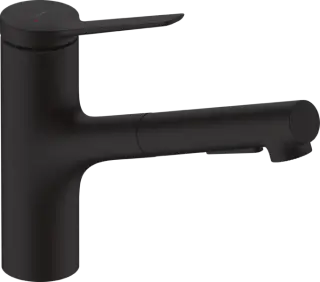 Hansgrohe Zesis Смеситель для кухни с выдвижным изливом, цвет: черный 74803670