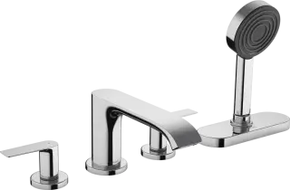 Hansgrohe Vivenis Смеситель на борт ванны, на 4 отверстия, с ручным душем, внешняя часть, цвет: хром 75444000