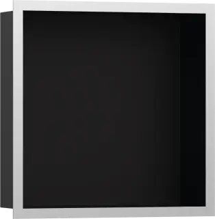 Hansgrohe XtraStoris Полка-короб встраиваемая 30х10х30h см, цвет: черный/нержавеющая сталь 56098800