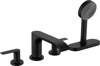 Hansgrohe Vivenis Смеситель на борт ванны, на 4 отверстия, с ручным душем, внеш. часть, цвет: черный 75444670