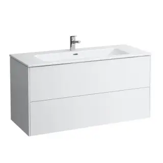 Laufen Base Тумба с раковиной, 2 ящика 50х120х61h см, цвет: белый 8.6496.3.260.104.1