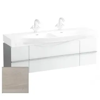 Laufen Case Тумба под двойную раковину подвесная, 2 ящика 114х37х42h см, цвет: дуб светлый 4.0135.4.075.519.1