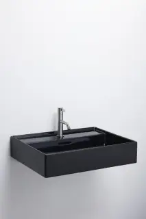Laufen Kartell By Раковина подвесн./мебельная прямоуг. 60х46х12h см, цвет: черный 8.1033.3.020.104.1