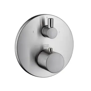 Axor Uno Термостат для душа встраиваемый на 2 потребителя, внешняя часть, цвет: нержавеющая сталь 38720800
