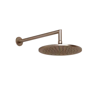 Gessi Anello Верхний душ 25 см 1 вид струи, кронштейн настенный 35,8 см, цвет: copper brushed PVD 63348#708