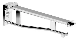Keuco Plan Care Поручень для туалета, откидн. 11x70,1x18,2h см, цвет: хром, светло-серый 34903 013738
