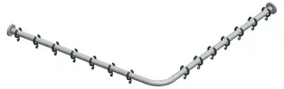Keuco Plan Штанга для душевой шторки, угловая 120x120 см, цвет: хром 14939 171200