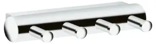Keuco Plan Планка с 4 крючками для полотенца 11,8x2,2x4,7h см, цвет: нержавеющая сталь 14913 070000