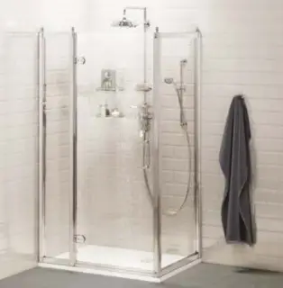 Burlington Britton Экран душевой перегородки, дополнительный 25,5х195 см, цвет: хром глянцевый C15