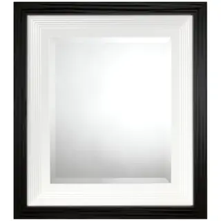 Devon&Devon Plaza Зеркало 87х77 см, цвет рамы: комбинированный белый/черный FLPLAZA