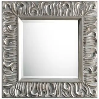 Devon&Devon Flames Зеркало 73x73 см, в деревянной рамке с ручной гравировкой 1DKFLAMES