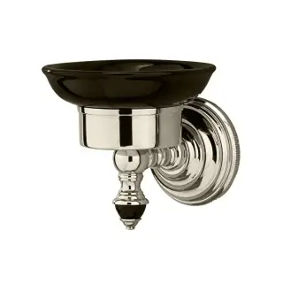 Devon&Devon Black Diamond Мыльница с керамической чашей, подвесная, цвет: никель блестящий BLKD501NKNE