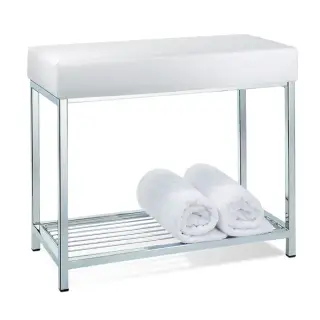 Decor Walther Universal DW 77 Скамья с полочкой 60x30xh52 см, цвет хром белый 0505104