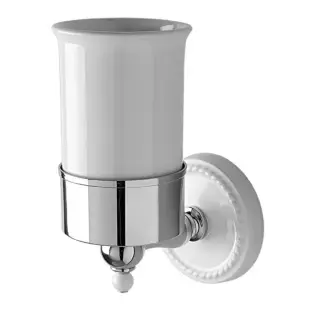 Devon&Devon Dorothy Стакан для зубных щеток подвесной, керамический, цвет: хром DOR403CR