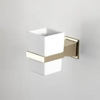 Devon&Devon Time Стакан для зубных щеток подвесной, керамический, цвет: золото TM303OT